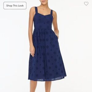 J. Crew Factory Eyelet Midi Dress